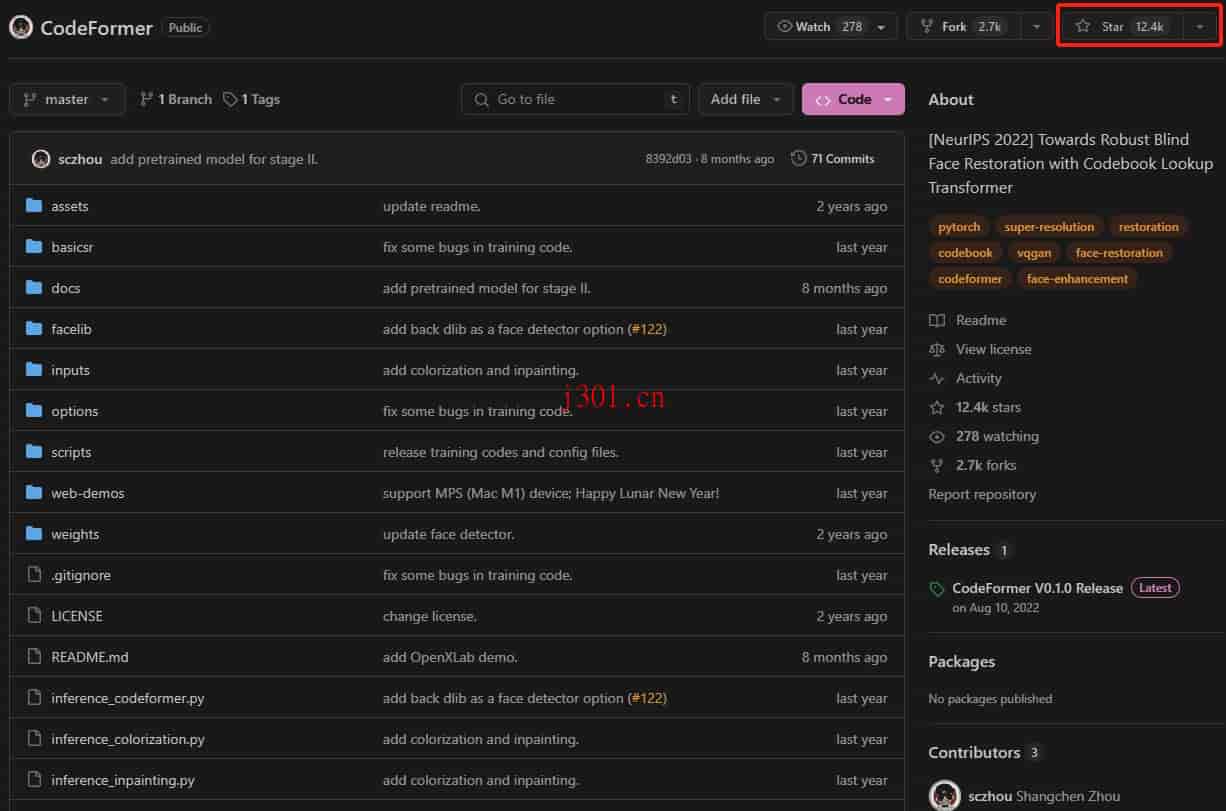 github_ai_tool_codeformer_1